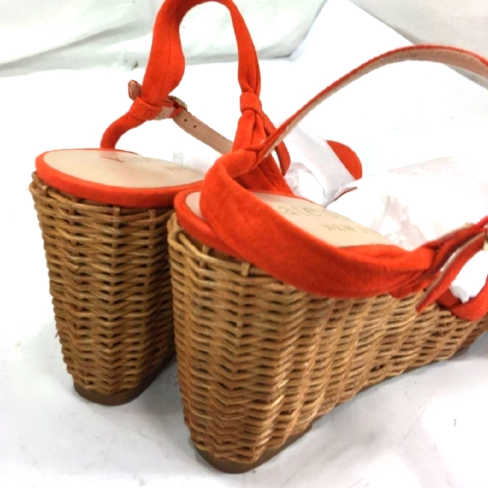 NIB Kate Spade Size 9 Dried Apricot Patio Platform Wedge Sandal - Picture 3 of 15